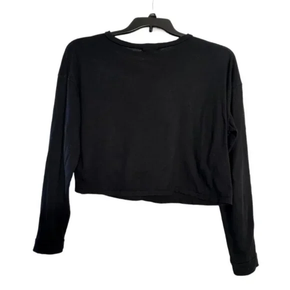 💥🚀💥 Local Lab Skeleton Skate Graphic Crop Top Size L Long Sleeve Skater Style - Picture 3 of 3